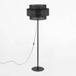 Lampy Podłogowe|TK Tomasz Krywult Lampa podłogowa abażur czarny CALISTO