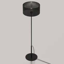 Luminex Lampa podłogowa czarna LOFT