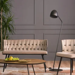 TK Tomasz Krywult Lampa podłogowa czarna SOHO
