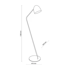 TK Tomasz Krywult Lampa podłogowa czarna SOHO