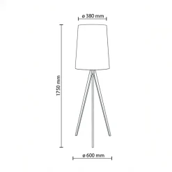 TK Tomasz Krywult Lampa podłogowa czarny abażur WALZ
