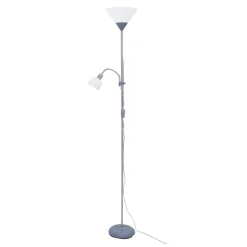 Lampy Podłogowe|PLATINET S.A. Lampa podłogowa E14 E27 podstawa szara