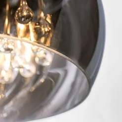 Zumaline Lampa podłogowa glamour z kryształkami chromowana CRYSTAL