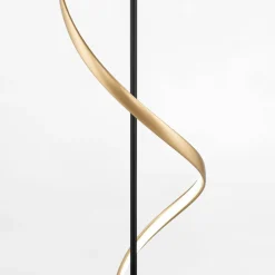 Lampy Podłogowe|Paul Neuhaus Lampa podłogowa LED Wi-Fi czarno-złota Q-SWING z pilotem