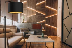 Lampy Podłogowe|Luminex Lampa podłogowa loftowa czarna ARDEN