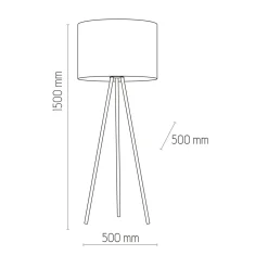 Lampy Podłogowe|TK Tomasz Krywult Lampa podłogowa na czarnym trójnogu JUTA