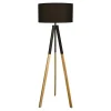Spot - Light Lampa podłogowa trójnóg abażur ciemnoszary RIVER