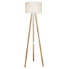 Lampa podłogowa trójnóg bambus kremowa PIKO