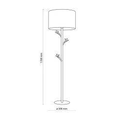 TK Tomasz Krywult Lampa podłogowa z abażurem ALBERO LINEN