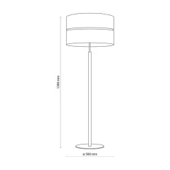 Lampy Podłogowe|TK Tomasz Krywult Lampa podłogowa z abażurem szary ECO