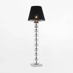 inny Lampa podłogowa z abażurem czarna FUDŻI