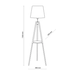 Lampy Podłogowe|TK Tomasz Krywult Lampa podłogowa z abażurem biała VAIO