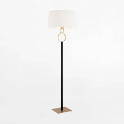 Lampy Podłogowe|inny Lampa podłogowa z abażurem czarno-złota PERSEO