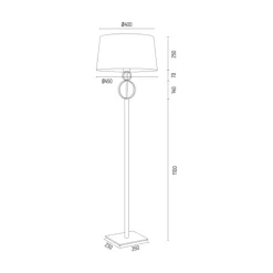 Lampy Podłogowe|inny Lampa podłogowa z abażurem czarno-złota PERSEO