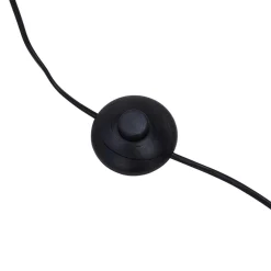 domiluce Lampa podłogowa z ozdobnym abażurem czarno-złota ETRO