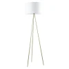 Zumaline Lampa stojąca trónóg abażur biały CARA