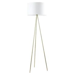 Zumaline Lampa stojąca trónóg abażur biały CARA