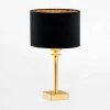 Lampy Stołowe|inny Lampa stołowa abażur czarno-złota ABBANO