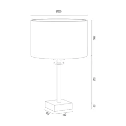 Lampy Stołowe|inny Lampa stołowa abażur czarno-złota ABBANO