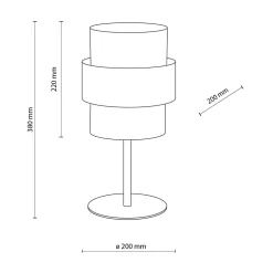Lampy Stołowe|TK Tomasz Krywult Lampa stołowa abażur czarny CALISTO