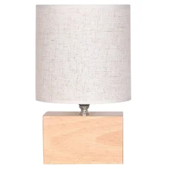 Lampy Stołowe|Zumaline Lampa stołowa bambusowa abażur brązowy 29 cm