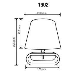 Zumaline Lampa stołowa bambusowa abażur biały 22,5 cm