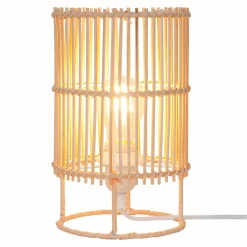 Lampy Stołowe|Zumaline Lampa stołowa bambusowa EDIN 15x25 cm