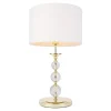 Lampy Stołowe|Zumaline Lampa stołowa biało-złota REA II