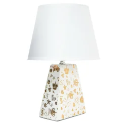 Lampa stołowa ceramiczna biała 34,5 cm