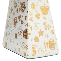 Lampa stołowa ceramiczna biała 34,5 cm