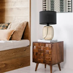 TK Tomasz Krywult Lampa stołowa czarna MELODY