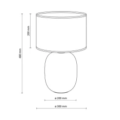 TK Tomasz Krywult Lampa stołowa czarna MELODY