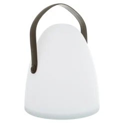 Zumaline Lampa stołowa dekoracyjna LED biało-brązowa LUKA 30 cm