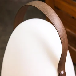 Zumaline Lampa stołowa dekoracyjna LED biało-brązowa LUKA 30 cm