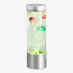 Zumaline Lampa stołowa dekoracyjna LED USB RGB srebrna AQUA 32 cm