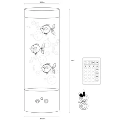 Lampy Stołowe|Zumaline Lampa stołowa dekoracyjna LED USB RGB AQUA 29 cm