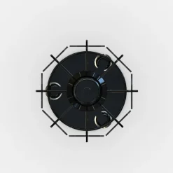 Zumaline Lampa stołowa dymione szkło czarna NIRA