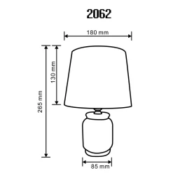 Lampy Stołowe|Zumaline Lampa stołowa glamour biało-złota 26,5 cm