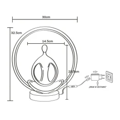 Lampy Stołowe|Zumaline Lampa stołowa LED dekoracyjna YOGA