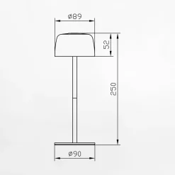 inny Lampa stołowa LED IP44 czarna POCO