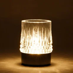 Lampy Ogrodowe|Lampy Ogrodowe|Zumaline Lampa stołowa LED IP44 czarna CRYSTAL