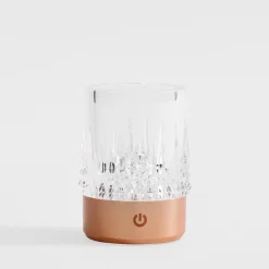 Zumaline Lampa stołowa LED IP44 różowe złoto CRYSTAL