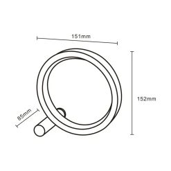 Lampy Stołowe|Zumaline Lampa stołowa LED okrągła czarna