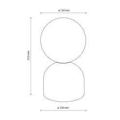 TK Tomasz Krywult Lampa stołowa miętowa podstawa MIKI