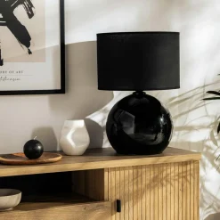 Lampy Stołowe|TK Tomasz Krywult Lampa stołowa nocna czarna PALLA