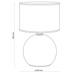 Lampy Stołowe|TK Tomasz Krywult Lampa stołowa nocna czarna PALLA