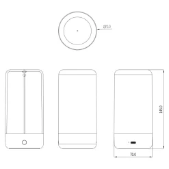 Zumaline Lampa stołowa outdorowa z filamentem ESTERNO 14,5 cm