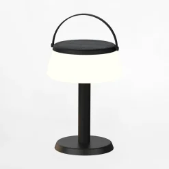 Lampy Ogrodowe|Lampy Ogrodowe|Zumaline Lampa stołowa solarna czarna AURE