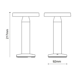 Lampy Ogrodowe|Lampy Ogrodowe|Zumaline Lampa stołowa solarna czarna CARLI