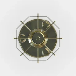 Lampy Stołowe|Zumaline Lampa stołowa transparentne szkło złota NIRA